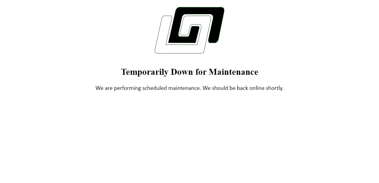 Maintenance page example